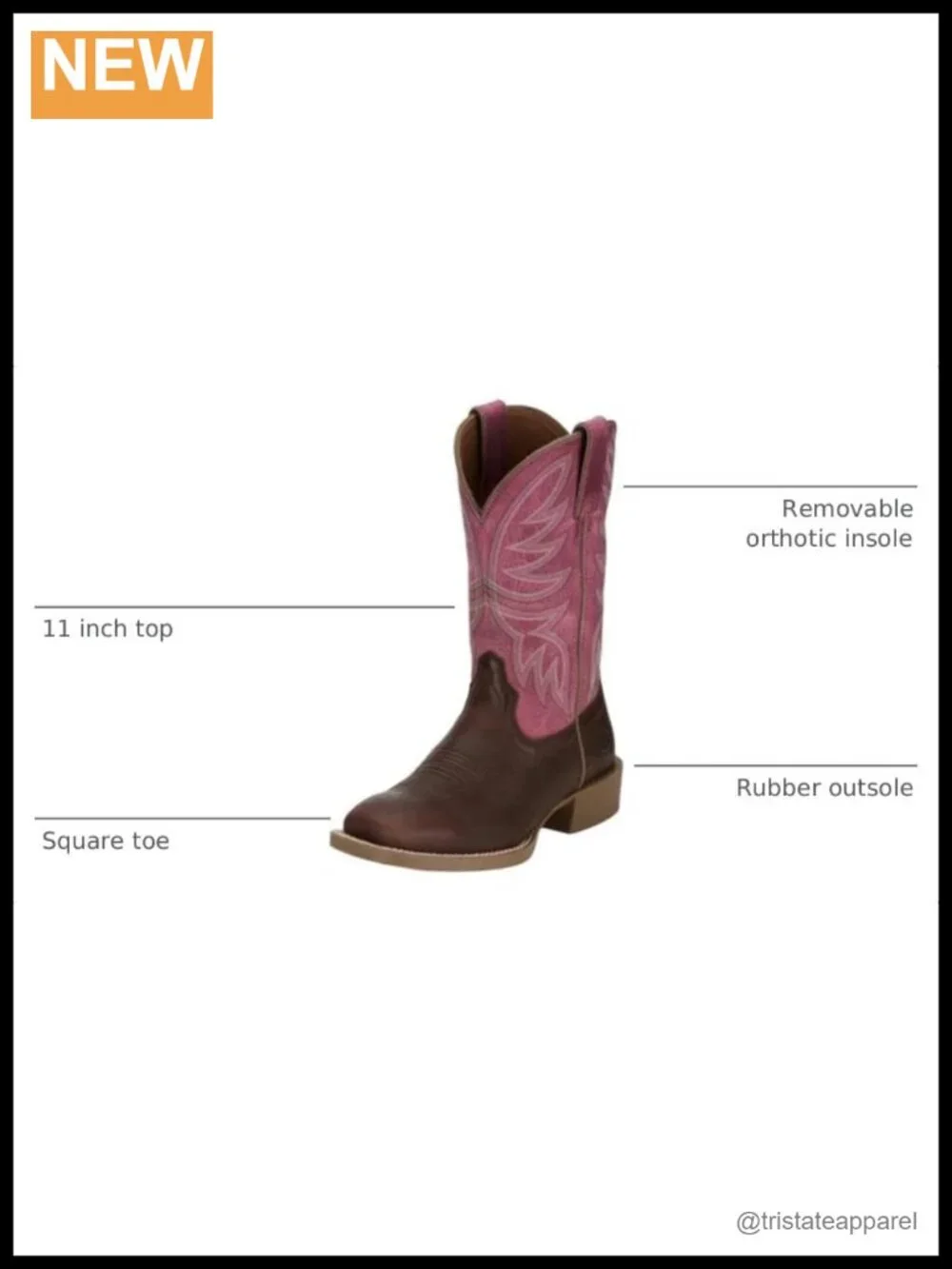 Water Buffalo Cowgirl Boots Square Toe Pull-On Mid-Calf Equestrian Style